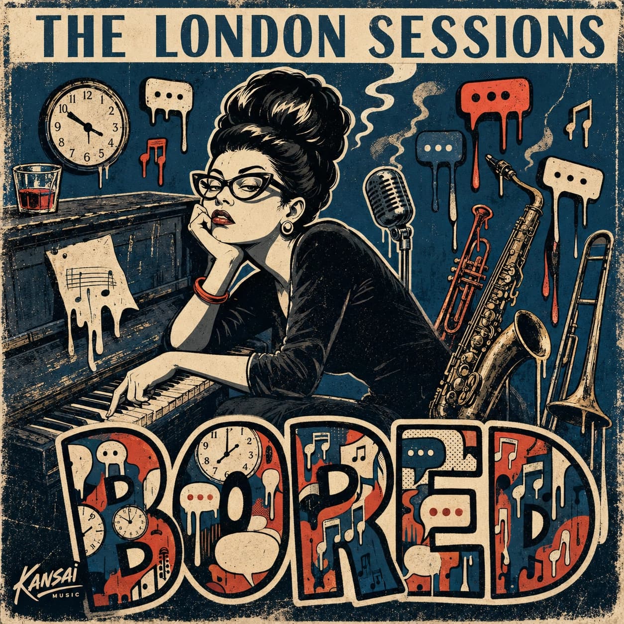 Album cover for Bored by Kansai Music, a British Retro-Soul track from The London Sessions.